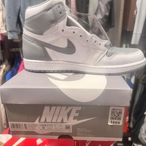 Nike Air Jordan 1 High in White and Gray